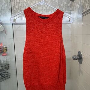 360 Sweater Red Knit Tank